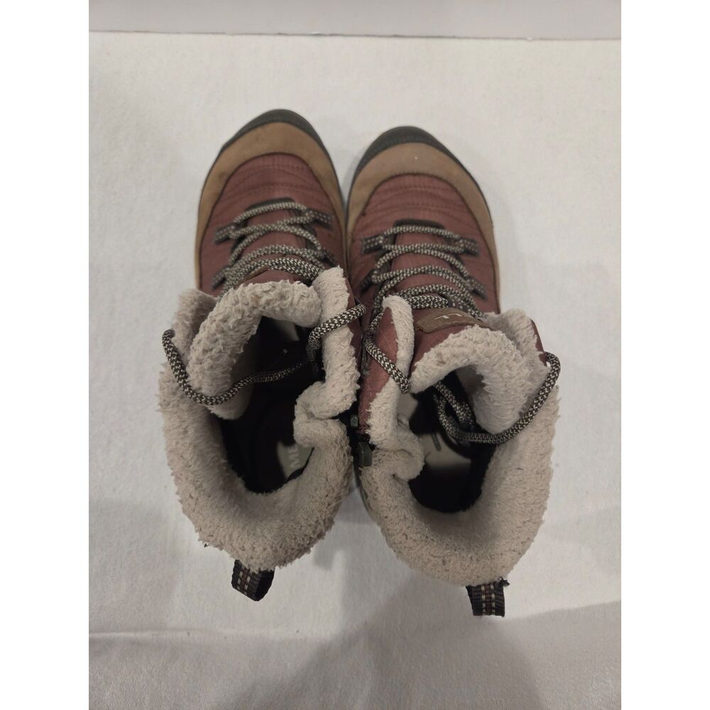 Merrell Antora Waterproof Sneaker Boot Maroon Brown Womens Size 9 Fleece - Picture 6 of 7